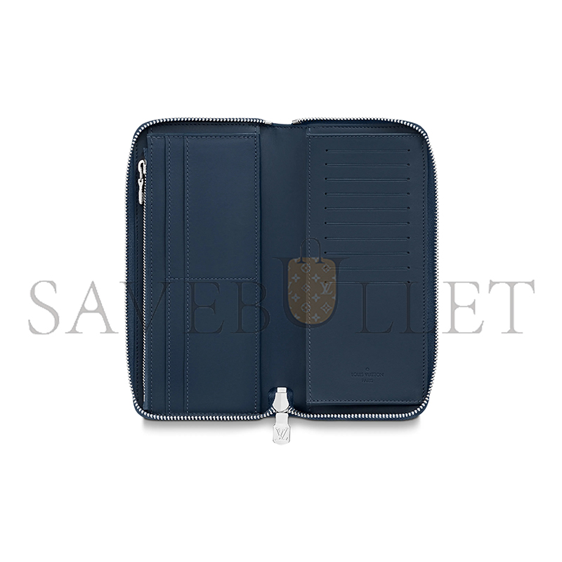 LOUIS VUITTON ZIPPY VERTICAL CHECKERBOARD ZIPPER IN LEATHER AND CANVAS M60503 (20*10*2)